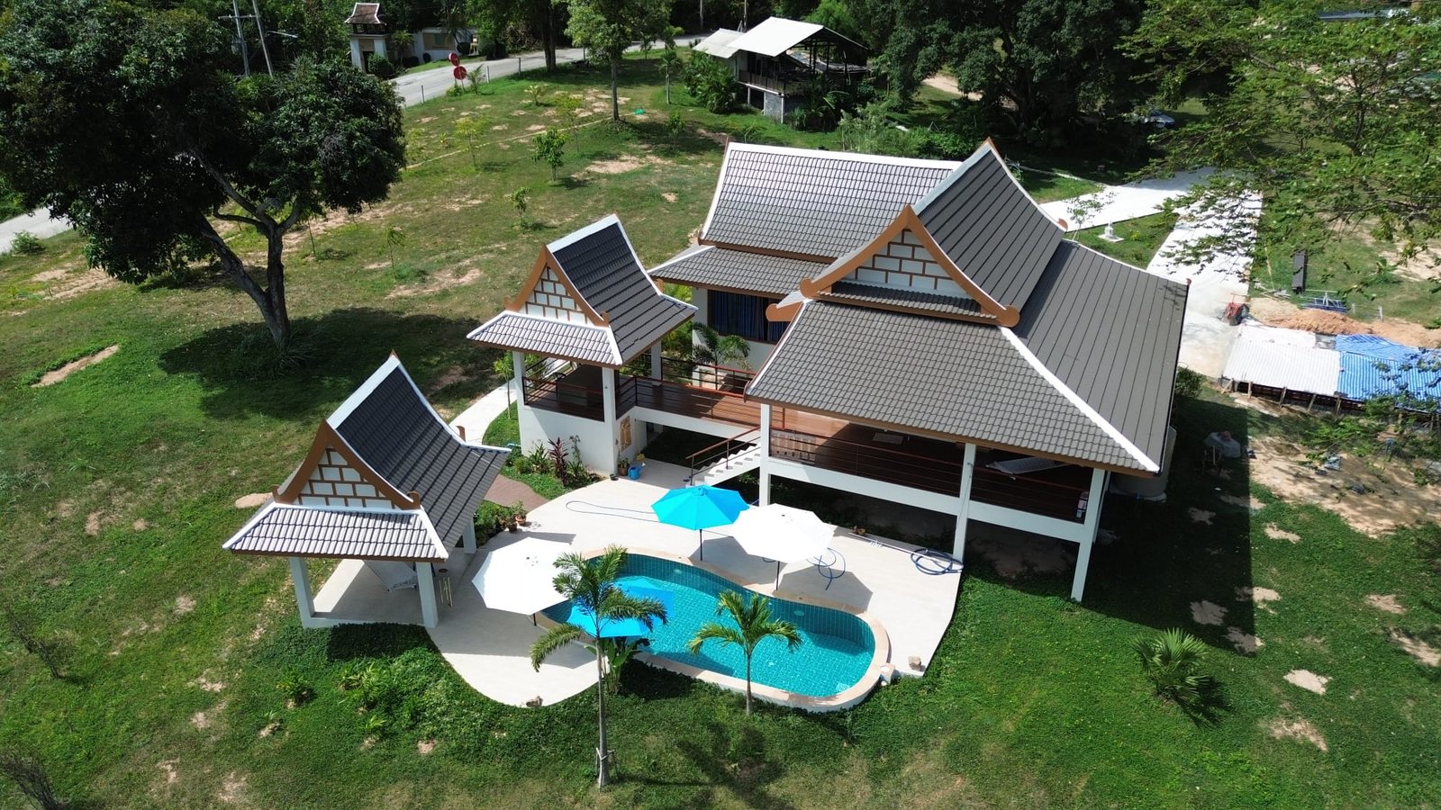 Contemporary Thai style pool villa, Nathon, Koh Samui — completed exterior